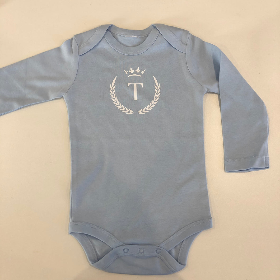 BABY BODYSUIT - BLUE T CROWN - SAMPLE